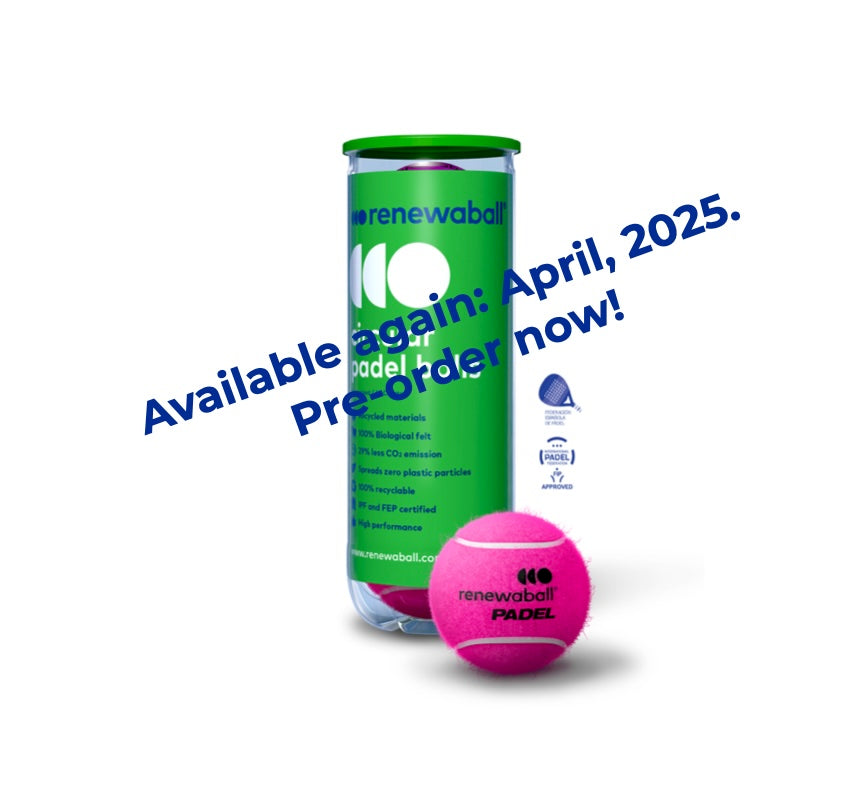 Renewaball 3 pink padel balls