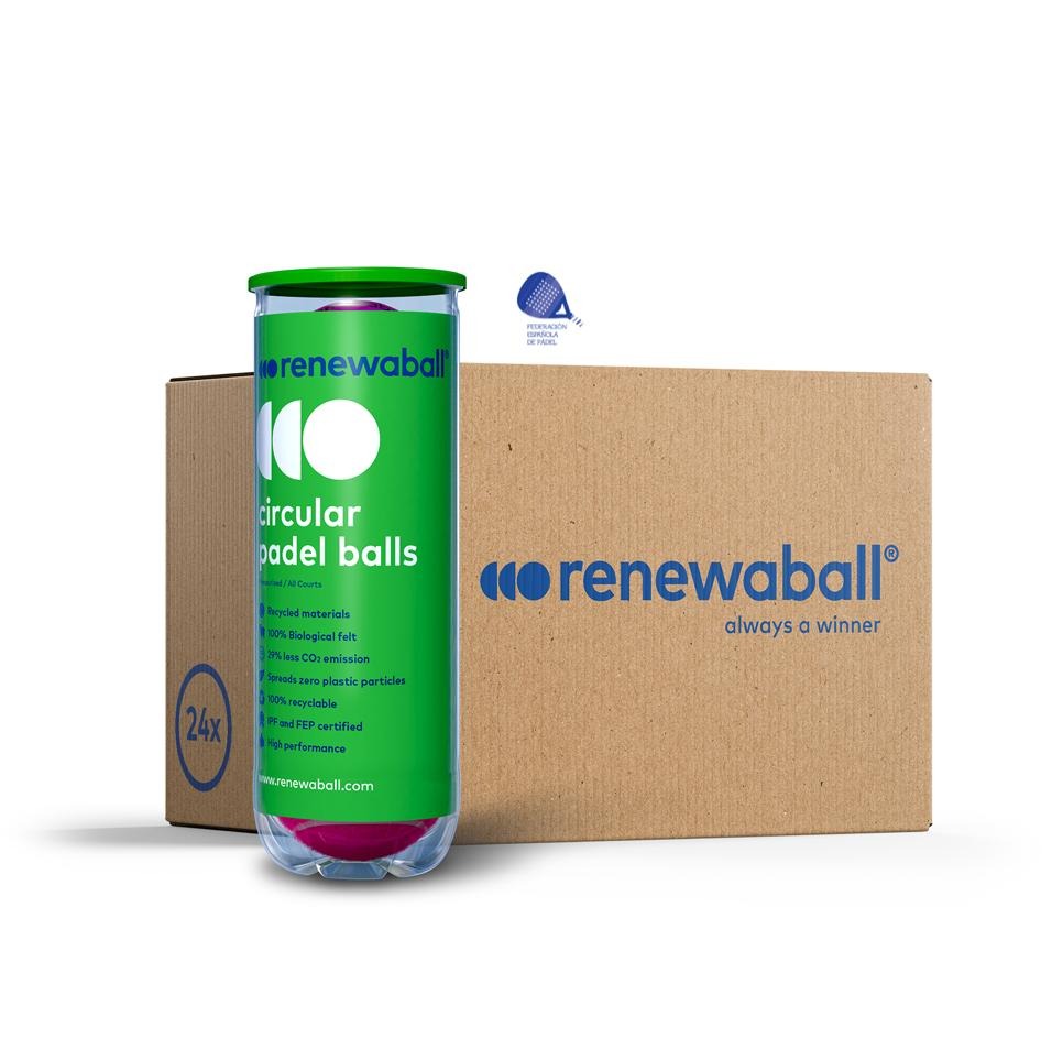 Renewaball - doos 24x3 pink padelballen