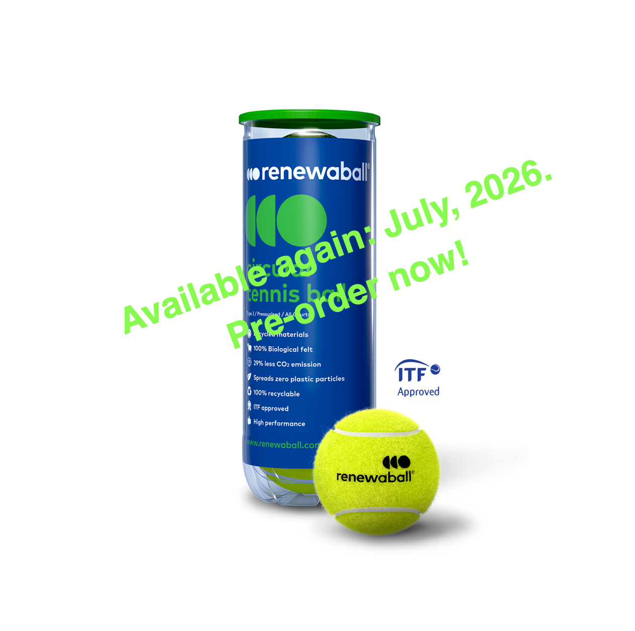 Renewaball 3 tennisballen